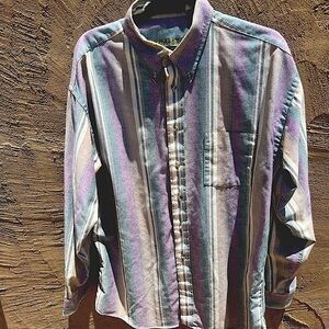 Men's Long Sleeve Shirt by Loafers by Reed James Size Large Wrinkle Resistant